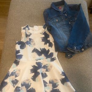 Dress and jean jacket from childrens place